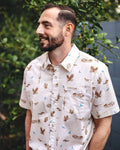 TOPS-SS BUTTON-ICONIC ARIZONA-Soaring Arizona Snap Shirt-CREAM