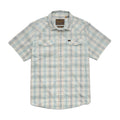 TOPS-SS BUTTON-HOWLER BROS-122226S-PRA-Prairie Plaid : Seafoam