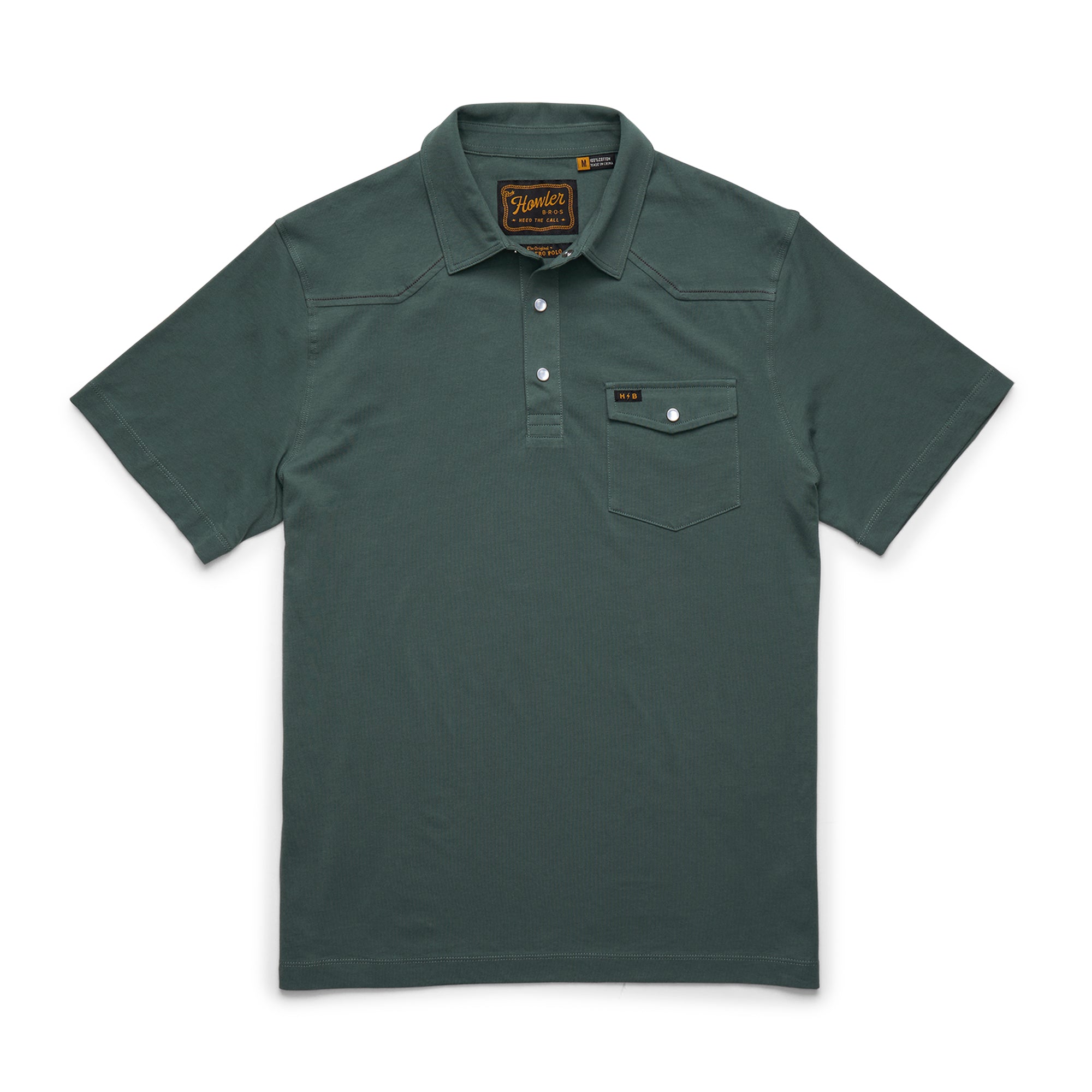 TOPS-SS POLO-HOWLER BROS-123926S-FER-Fern Green