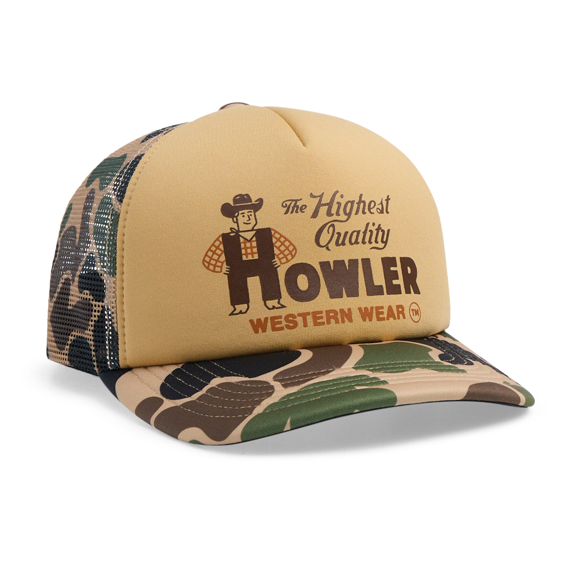 HATS-TRUCKER-HOWLER BROS-160926S-WES-Howler Wester Wear : Khaki / Camo