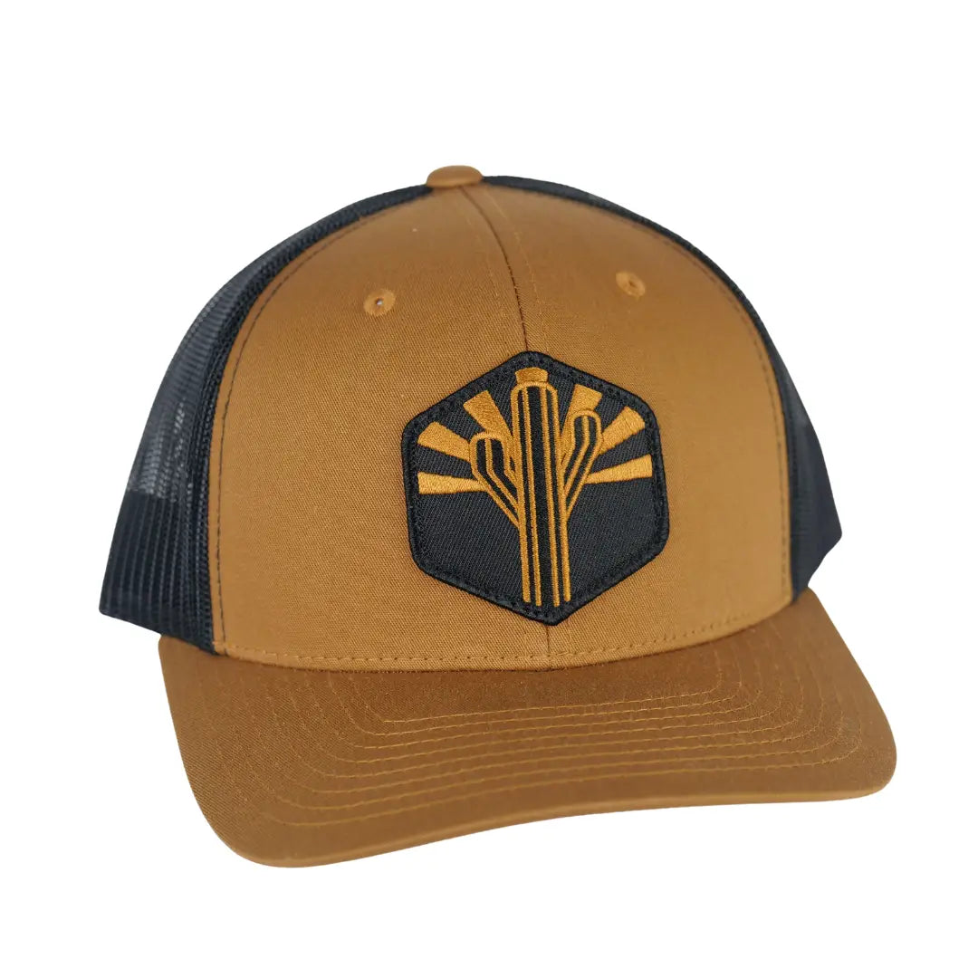 HATS-TRUCKER-ICONIC ARIZONA-COPPER SENTINEL-CARMEL/BLACK