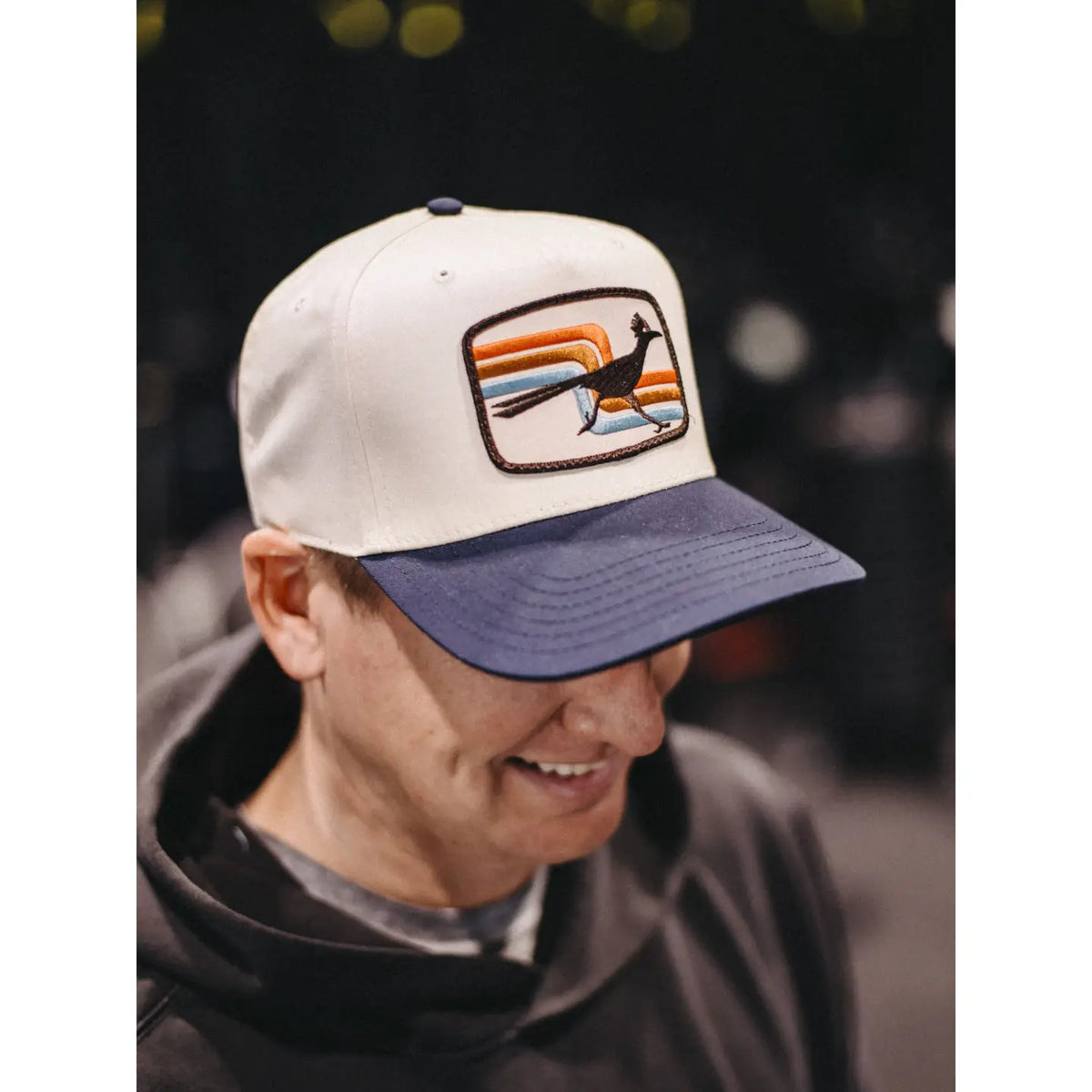 HATS-TRUCKER-ICONIC ARIZONA-70'S ROADRUNNER-CREAM/NAVY