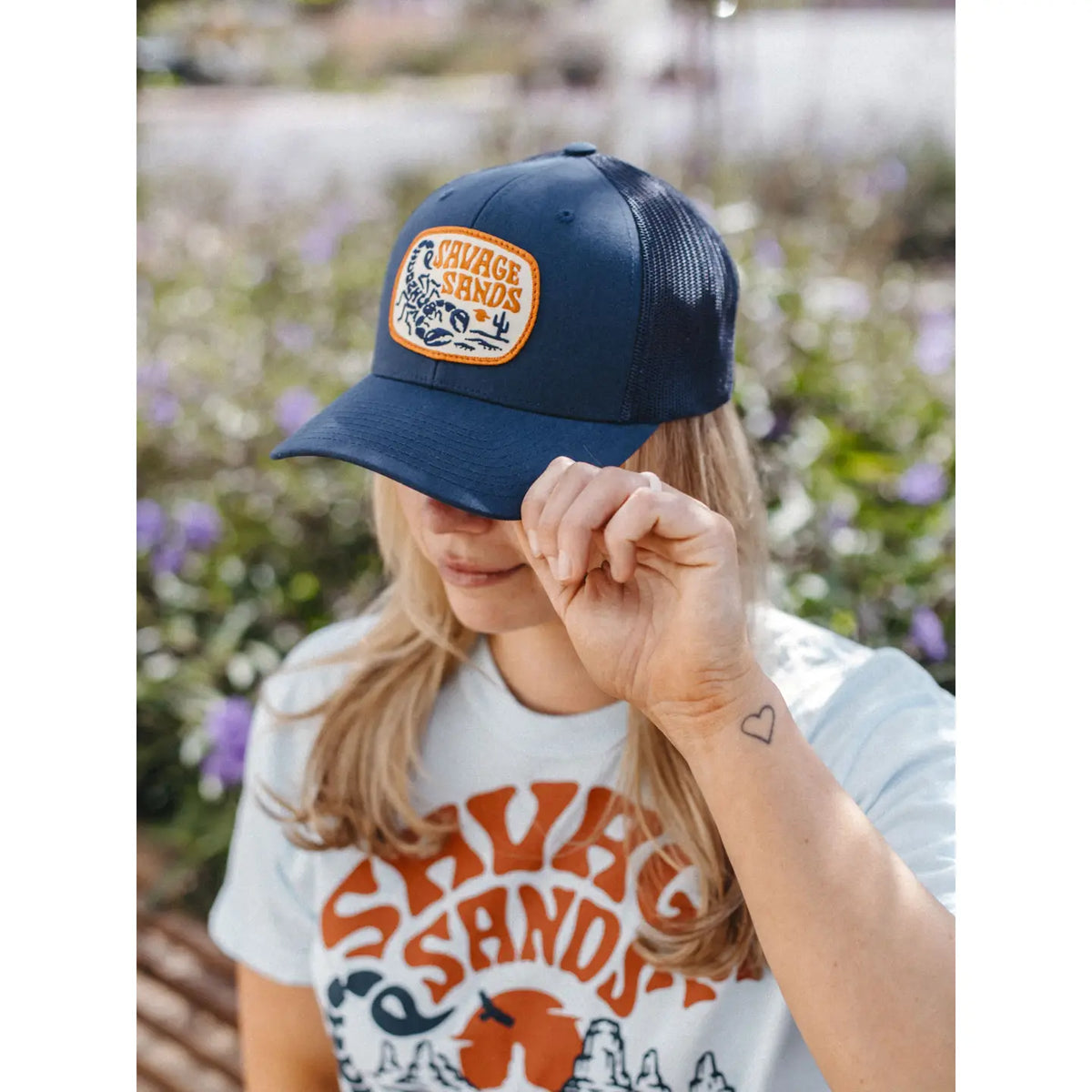 HATS-TRUCKER-ICONIC ARIZONA-SAVAGE SANDS -NAVY
