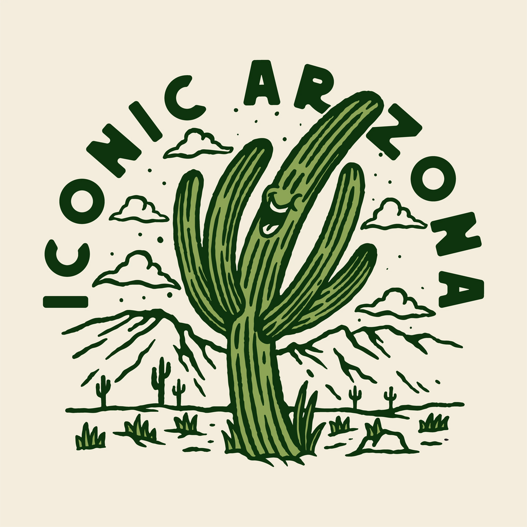 T-SHIRTS-SS- ICONIC ARIZONA-Rise and Shine -WHITE