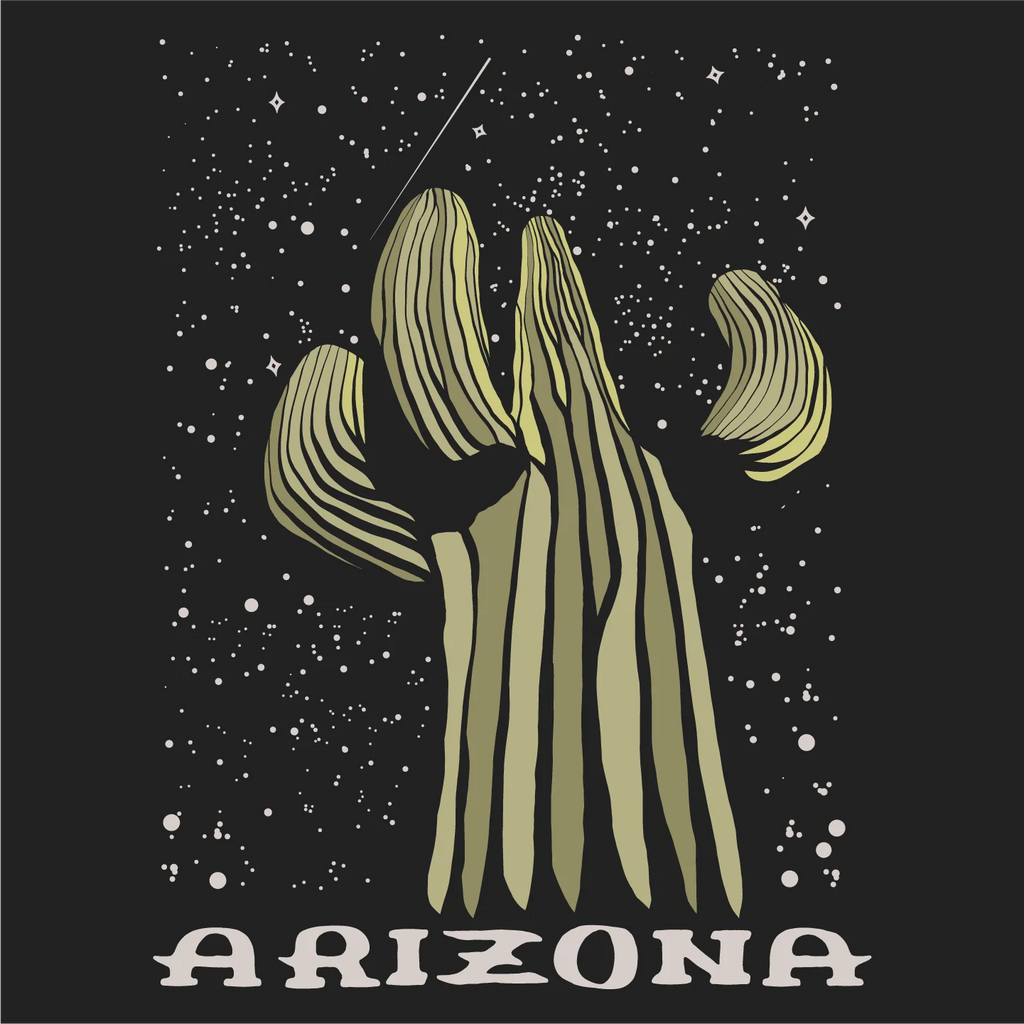 T-SHIRT-SS-ICONIC ARIZONA-STARRY NIGHT-BLACK