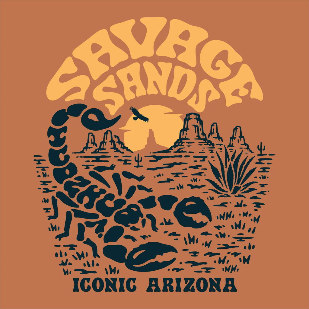 T-SHIRTS-SS- ICONIC ARIZONA-Savage Sands -BROWN