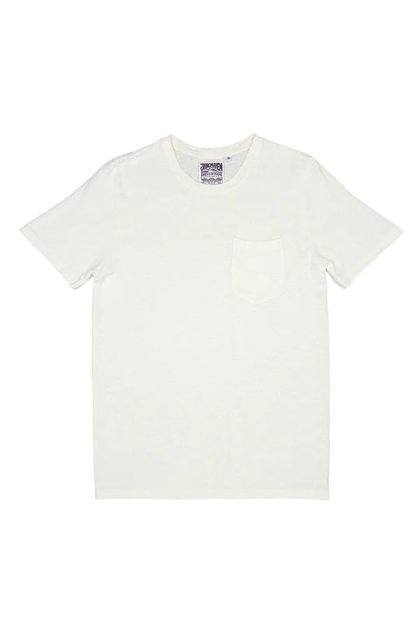 T-SHIRT-SS  -JUNGMAVEN-BAJA POCKET-WASHED WHITE