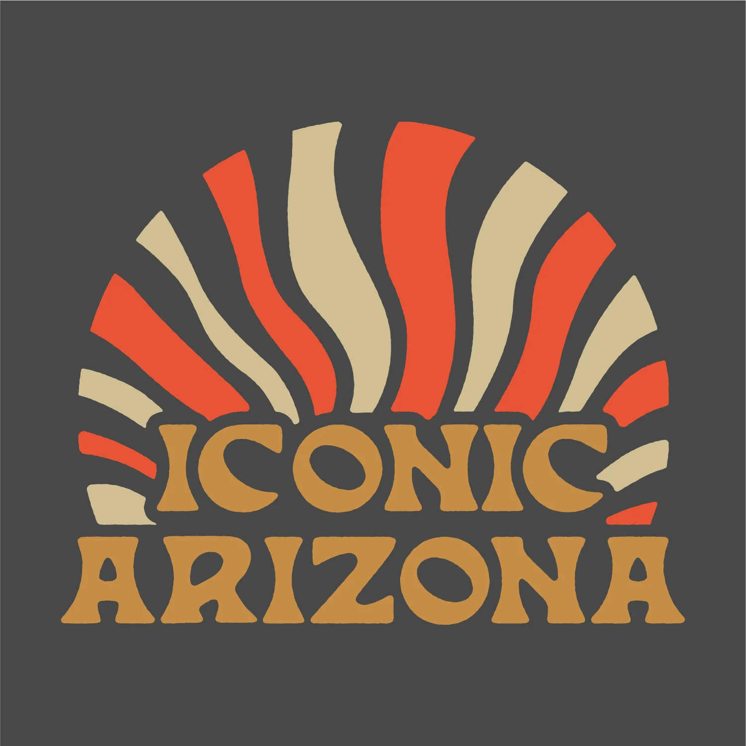 T-SHIRTS-SS- ICONIC ARIZONA-Desert Nomad -GREY