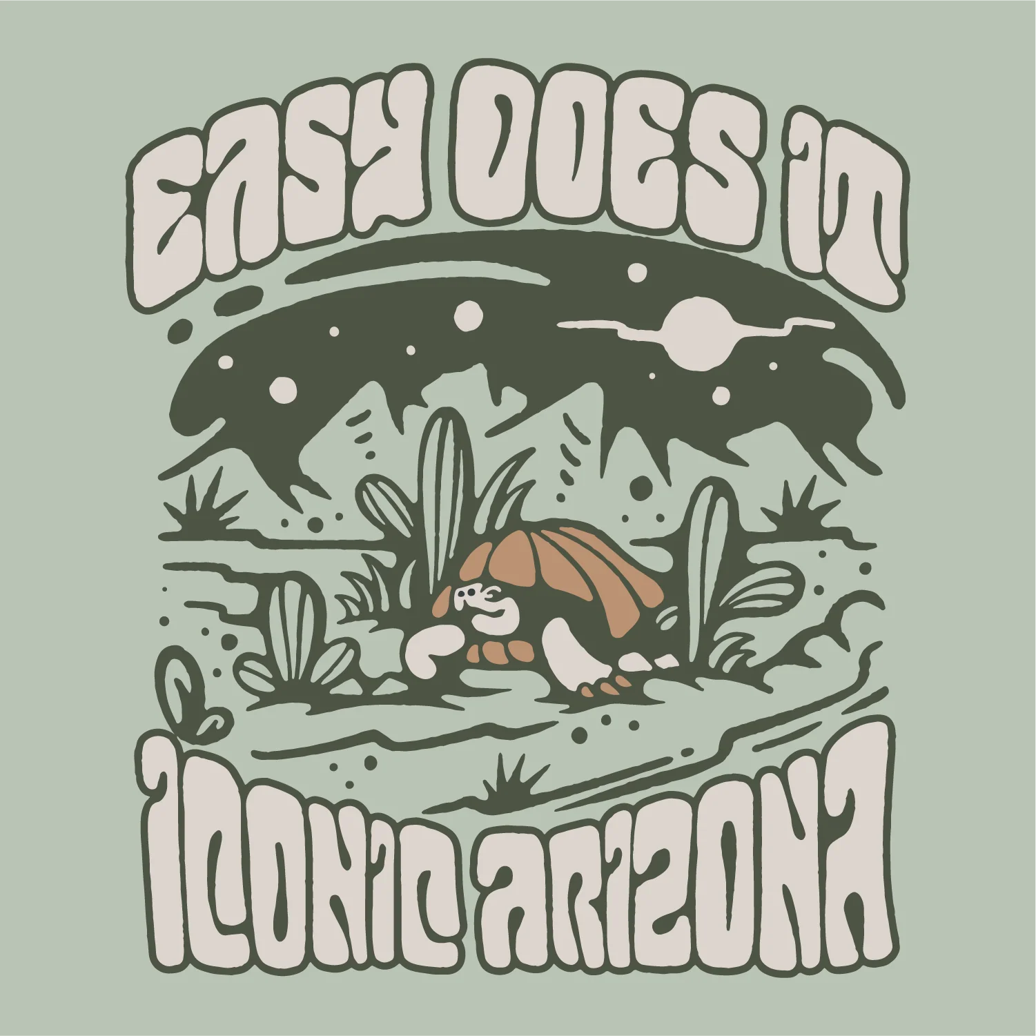 T-SHIRT-SS-ICONIC ARIZONA-EASY DOES IT-SAGE