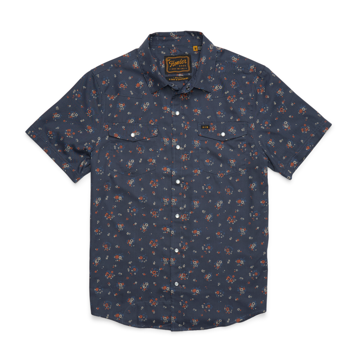 SHIRTS-SS BUTTON UP-HOWLER BROS-122226F-MID-Bouquets : Midnight