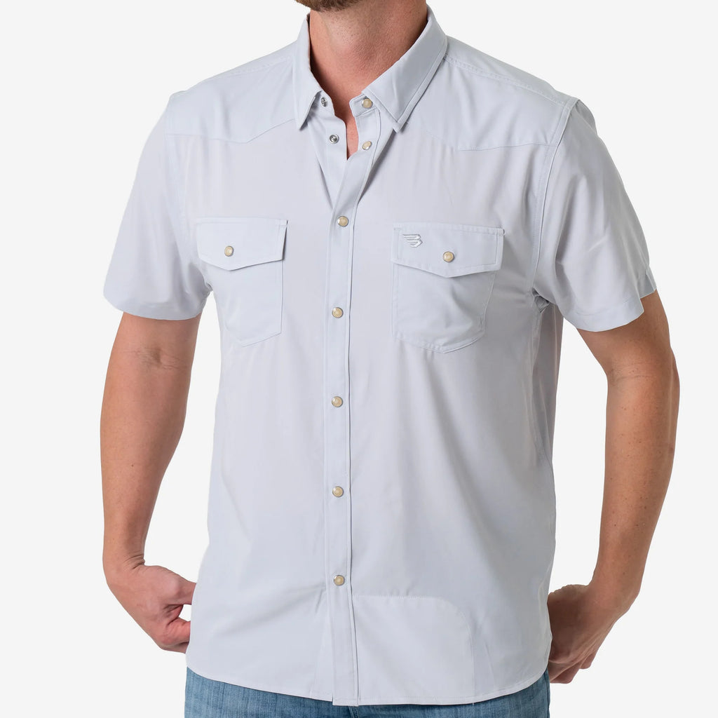 TOPS-BUTTON UP-BURLEBO-PWS-LG-LIGHT GREY
