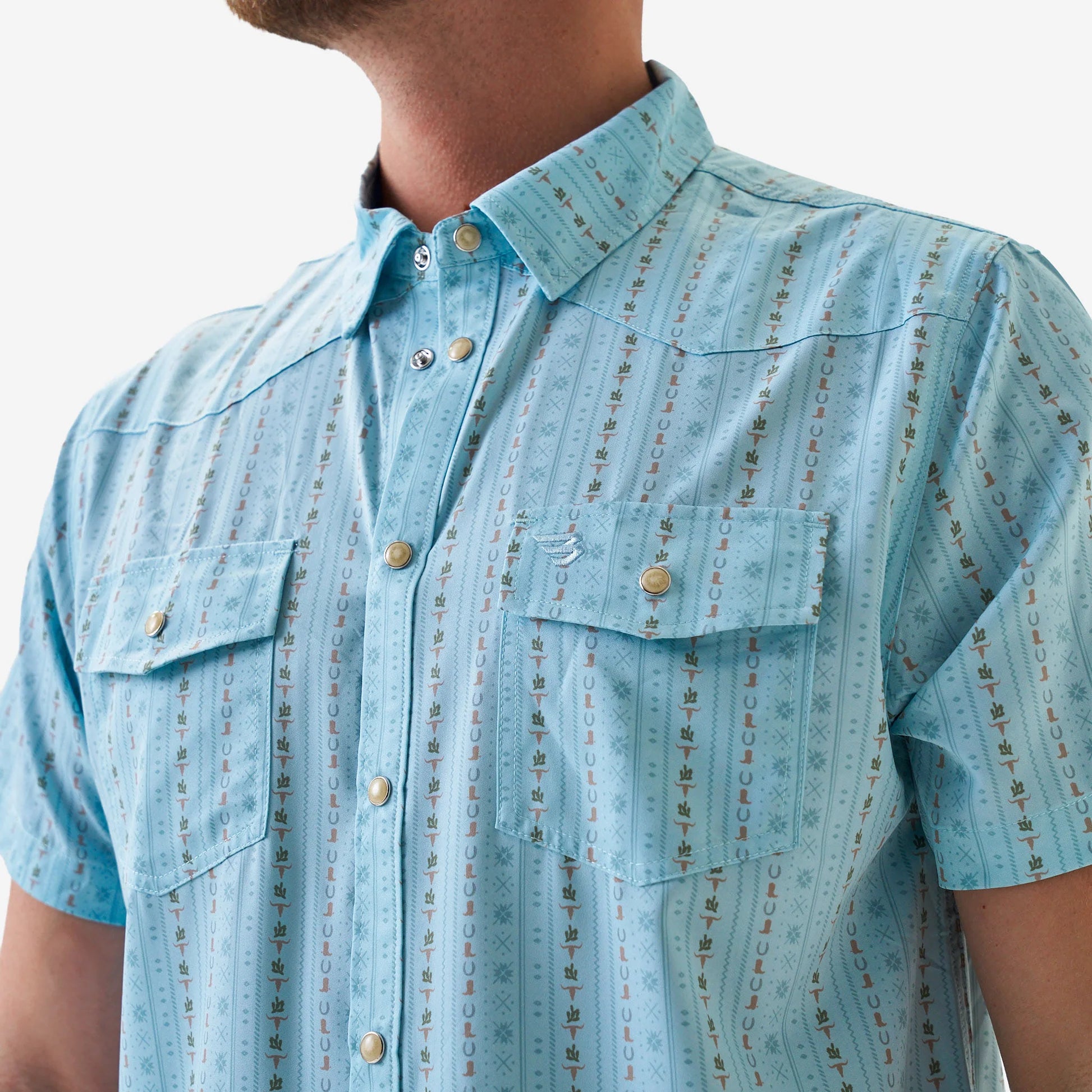 TOPS-BUTTON UP-BURLEBO-PWS-TBR-BJ-BLUE JEAN