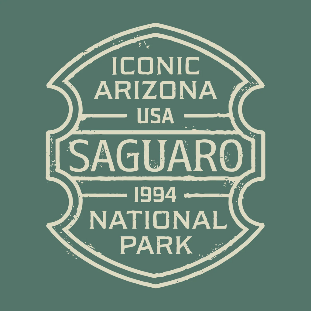 T-SHIRTS-SS-ICONIC ARIZONA-Saguaro NP-GREEN