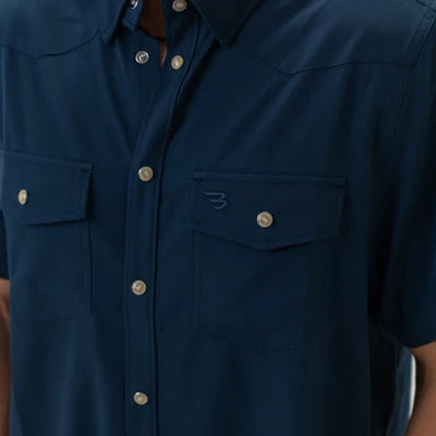 TOPS-BUTTON UP-BURLEBO-PWS-NVY-NAVY