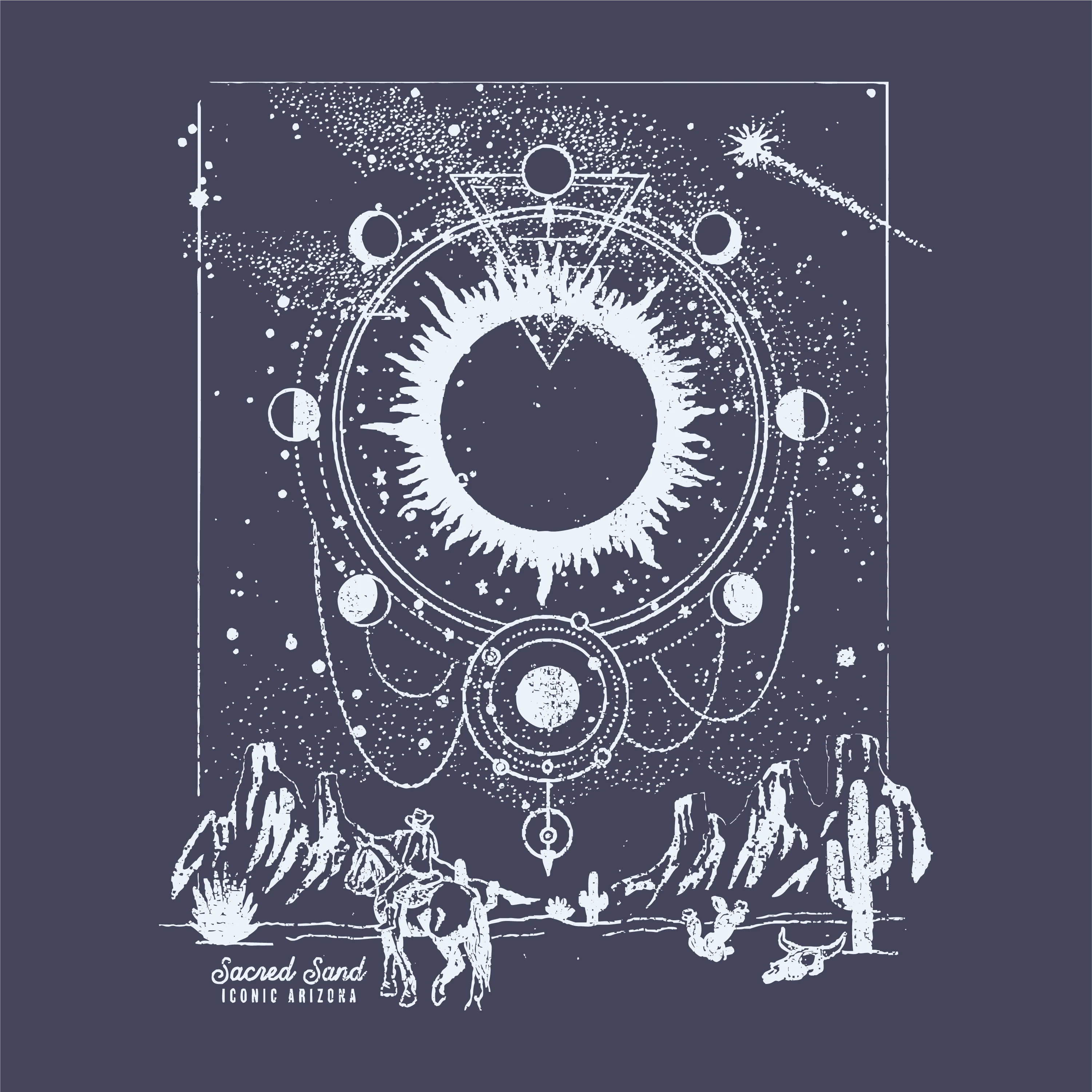 T-SHIRT-SS-ICONIC ARIZONA-SACRED SAND-NAVY