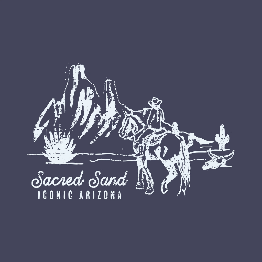 T-SHIRT-SS-ICONIC ARIZONA-SACRED SAND-NAVY
