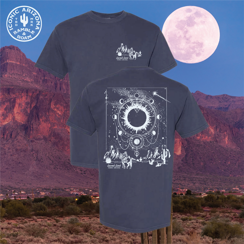 T-SHIRT-SS-ICONIC ARIZONA-SACRED SAND-NAVY