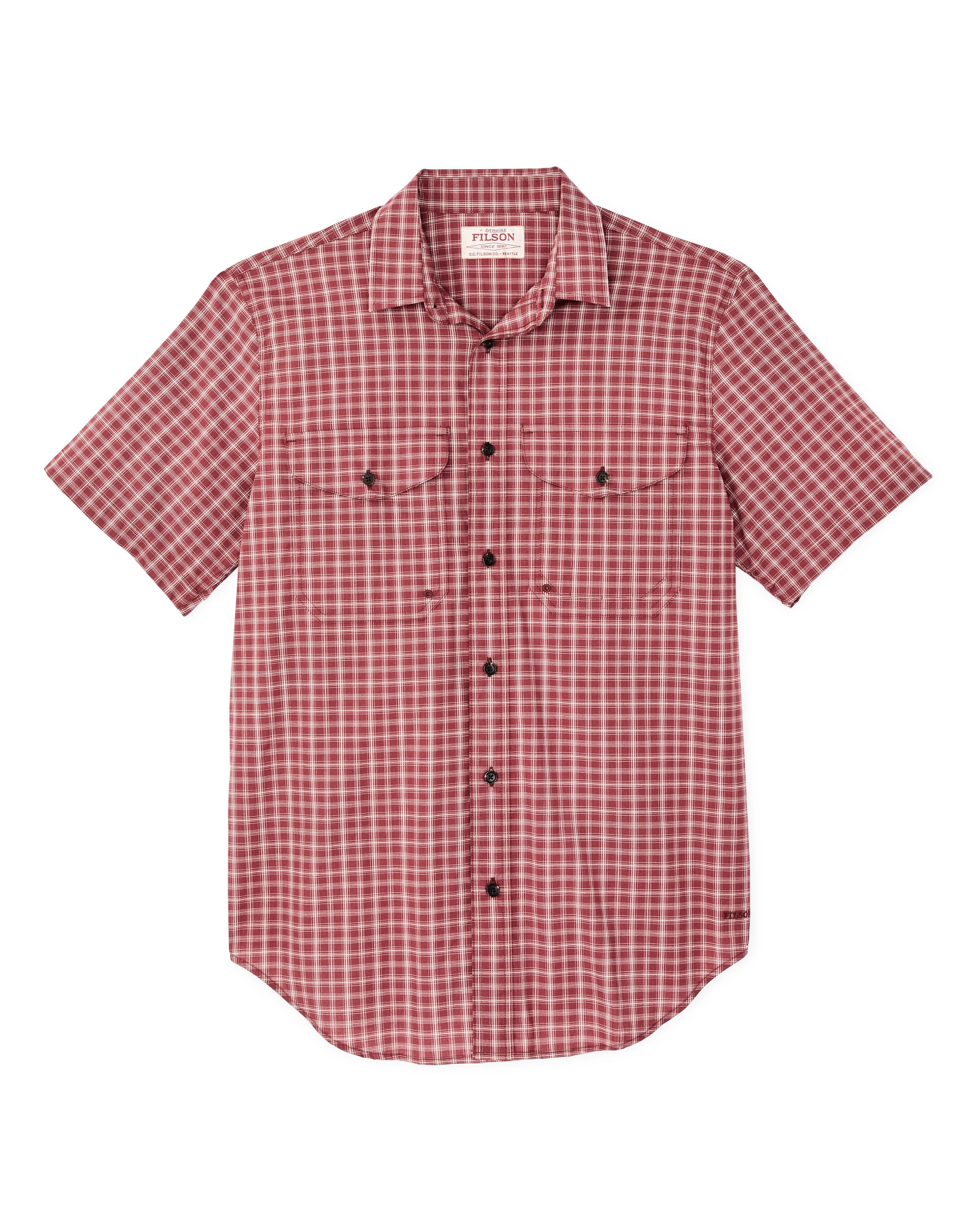 TOPS-SS BUTTON-FILSON-20277947-brick / cream plaid