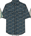 TOPS-BUTTON UP-BURLEBO-PWS-DESN-DESERT NIGHT
